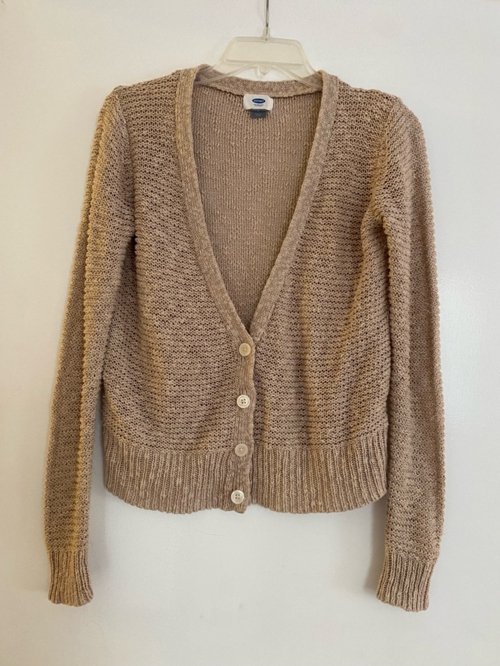 Old Navy Tan Button Front Cardigan